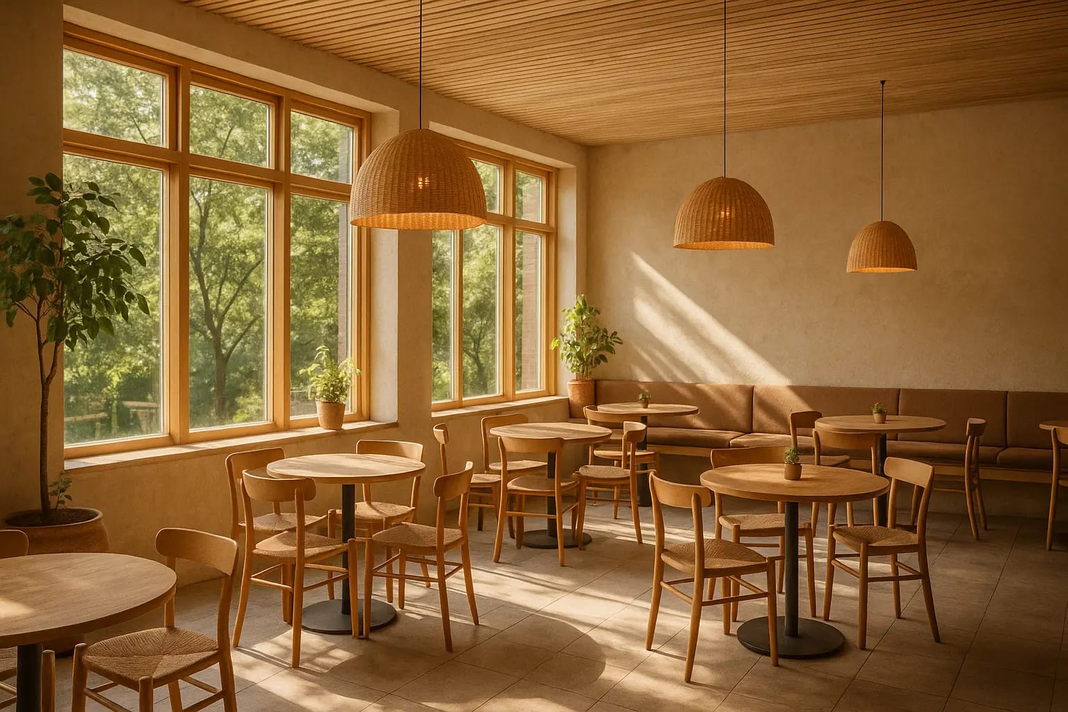 Café Baigné de Lumière Naturelle