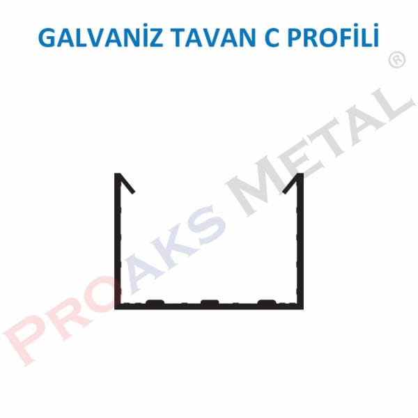 Galvaniz Tavan C Profili Çizimi Alçıpan Asma Tavan