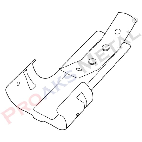Asma Tavan C Tipi Askı Maşası Çizimi