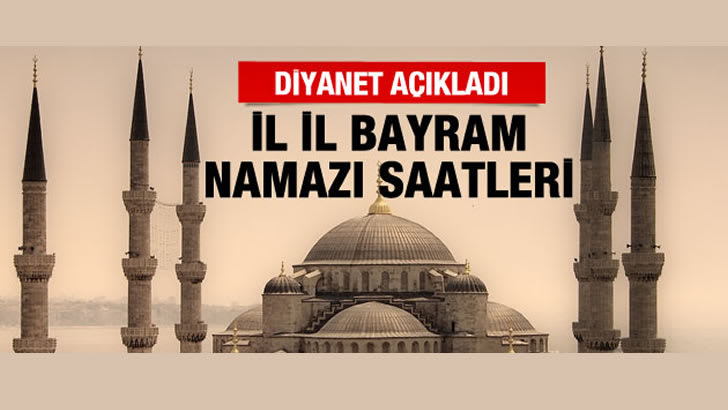 İl il Kurban Bayramı Namazı Saatleri 2014