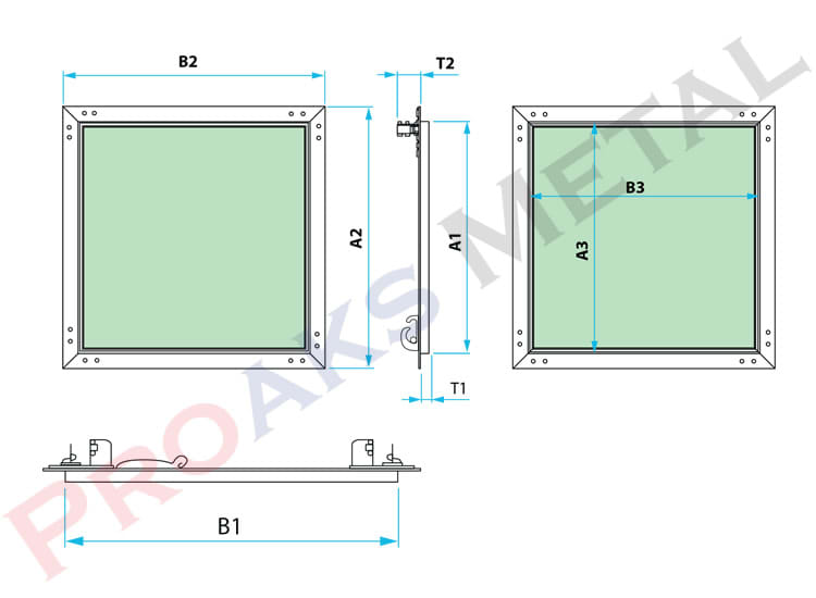 Adhesive Proline Access Panels Drawings
