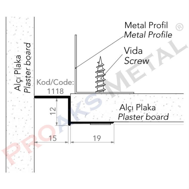 Plasterboard Ceiling Z Profile