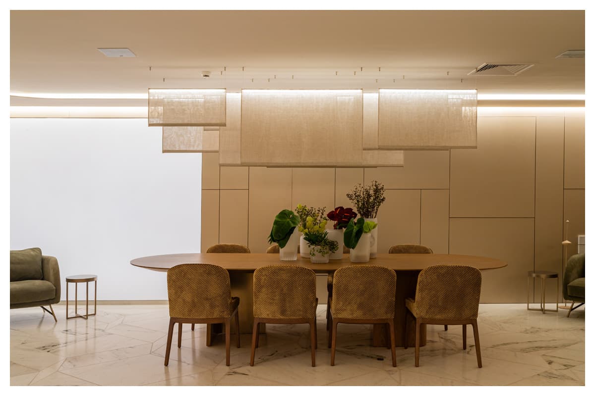 Iluminação com telas tensionadas em projetos de interiores