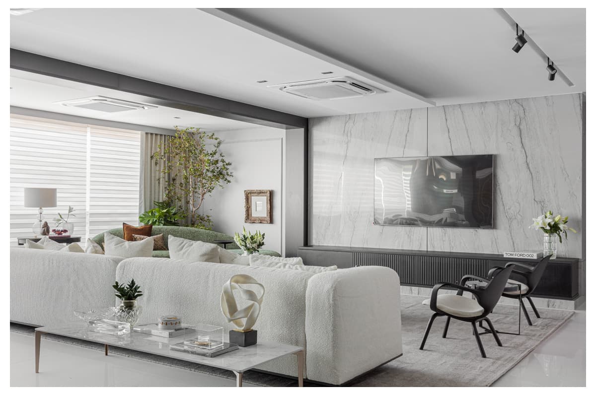 Projeto de apartamento em Fortaleza com integração elegante