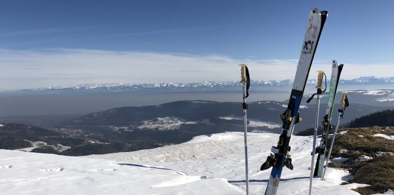 Métabief Jura Mont d'Or Sommet Ski de randonnée peau de phoque
