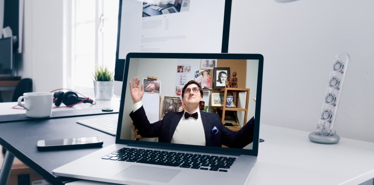 Valentin comédien quiz jeux digitaux challenge fil rouge distance en ligne digital