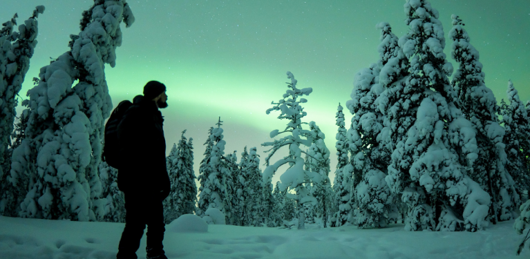 Raquette aurore boréales