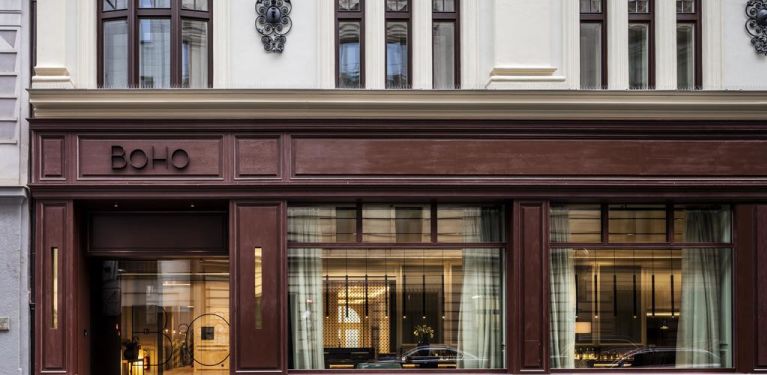 boho hotel prague façade