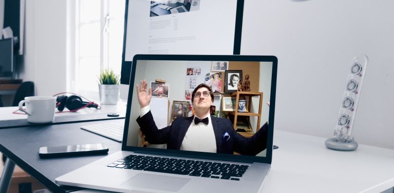 Valentin comédien quiz jeux digitaux challenge fil rouge distance en ligne digital