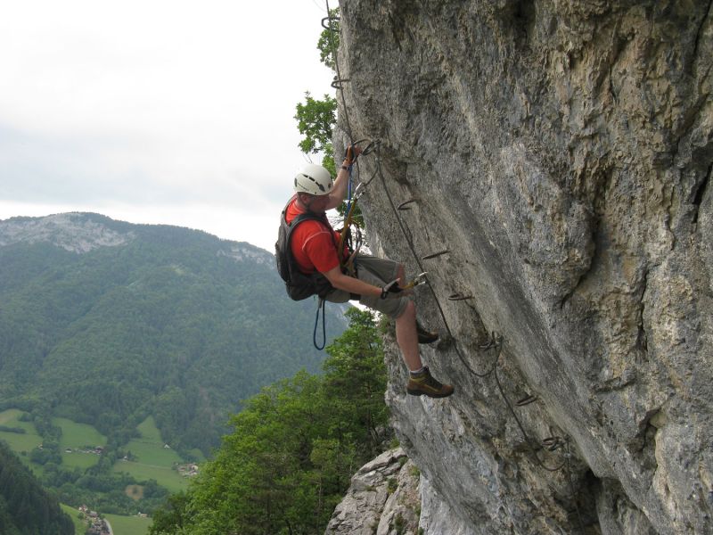 via ferrata roche à l'agathe