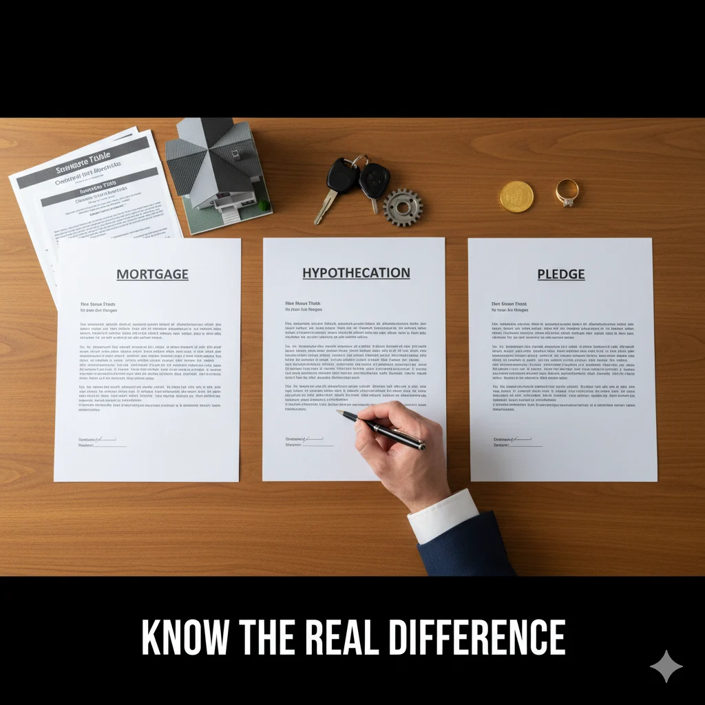 Mortgage, Hypothecation & Pledge: Know the Real Difference Before You Sign!