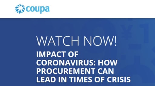 IMPACT OF CORONAVIRUS: HOW PROCUREMENT CAN LEAD IN TIMES OF CRISIS