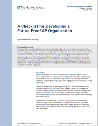 A Checklist for Developing a Future-Proof AP Organization