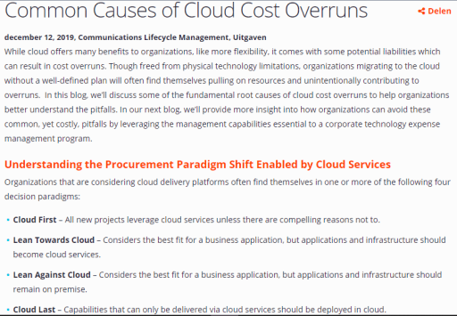 Common causes of cloud cost overruns