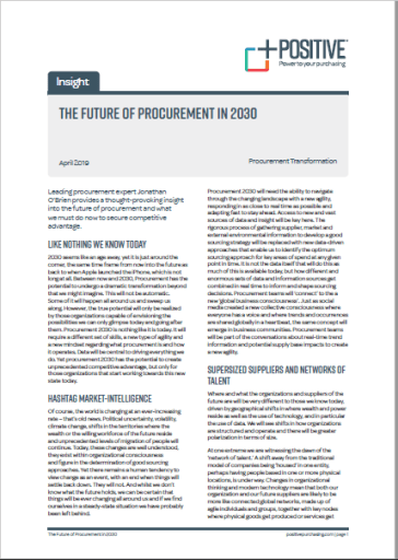 The Future of Procurement in 2030