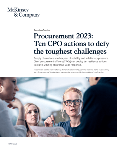 Procurement 2023: Ten CPO actions to defy the toughest challenges