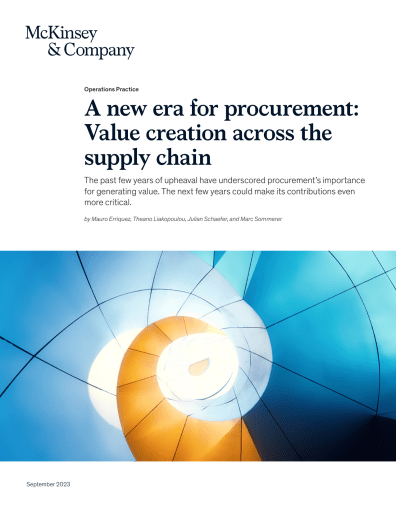 A new era for procurement: Value creation across the supply chain