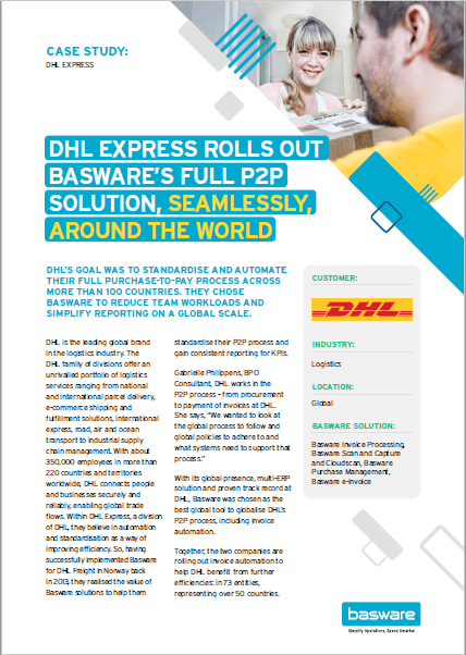 DHL Express Rolls Out Basware's Full P2P Solution, Seamlessly, Around The World