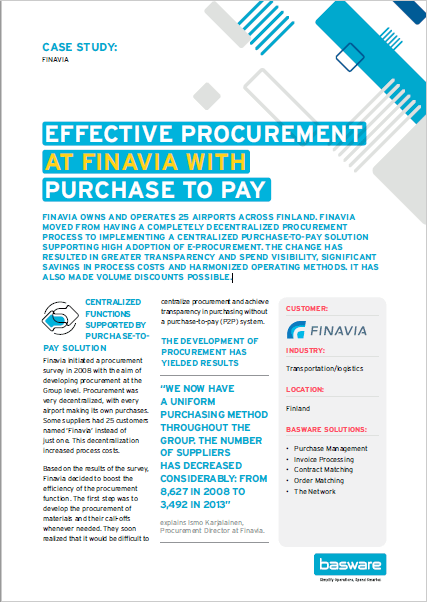 Effective Procurement at Finavia with Purchase to Pay