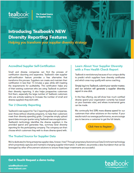 Introducing Tealbook’s NEW Diversity Reporting Features