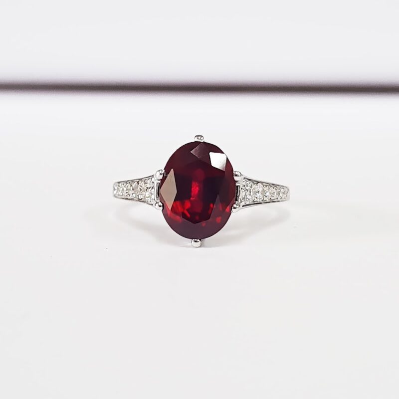 Ruby and diamond engagement ring  — 1