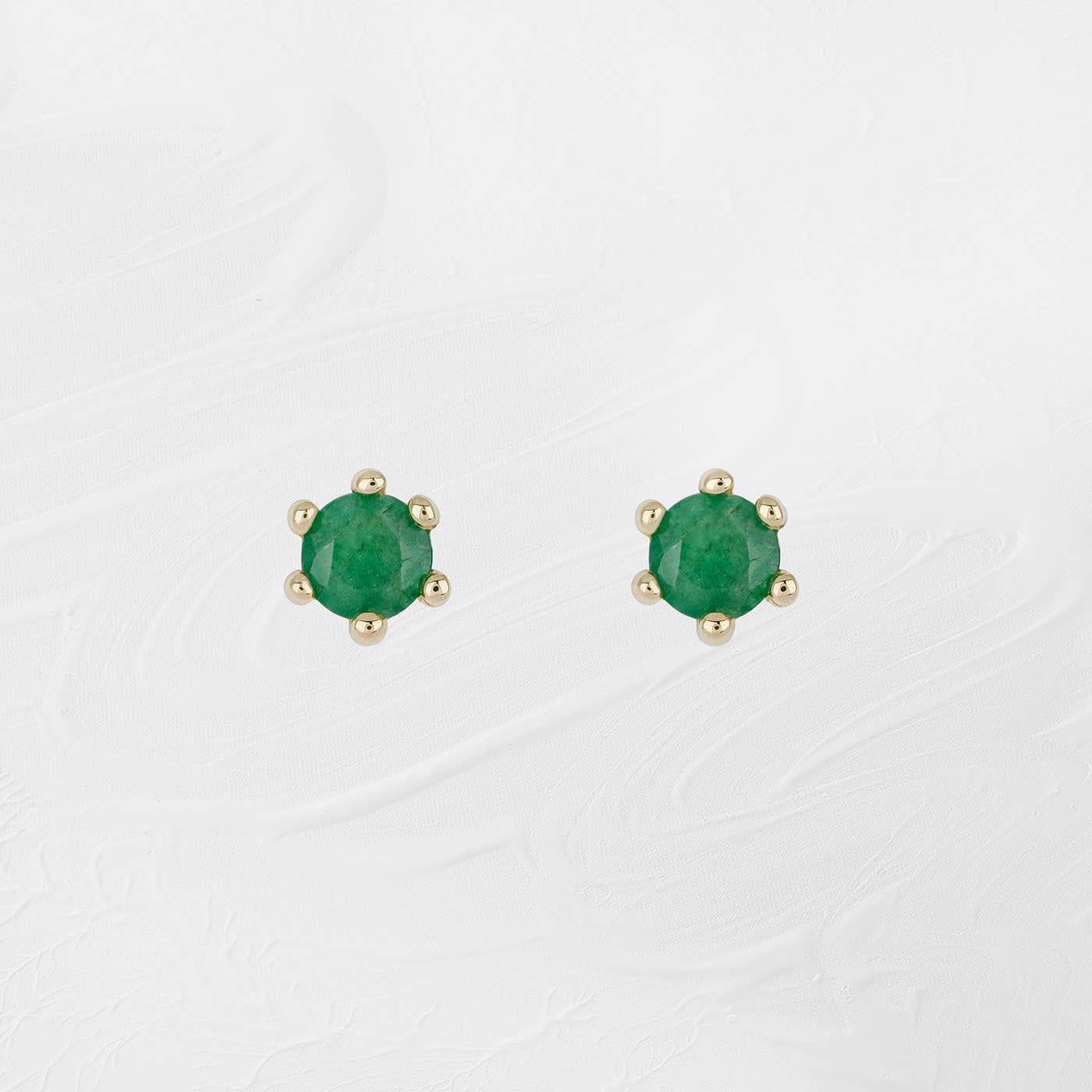 Natural Emerald stud earrings  — 1