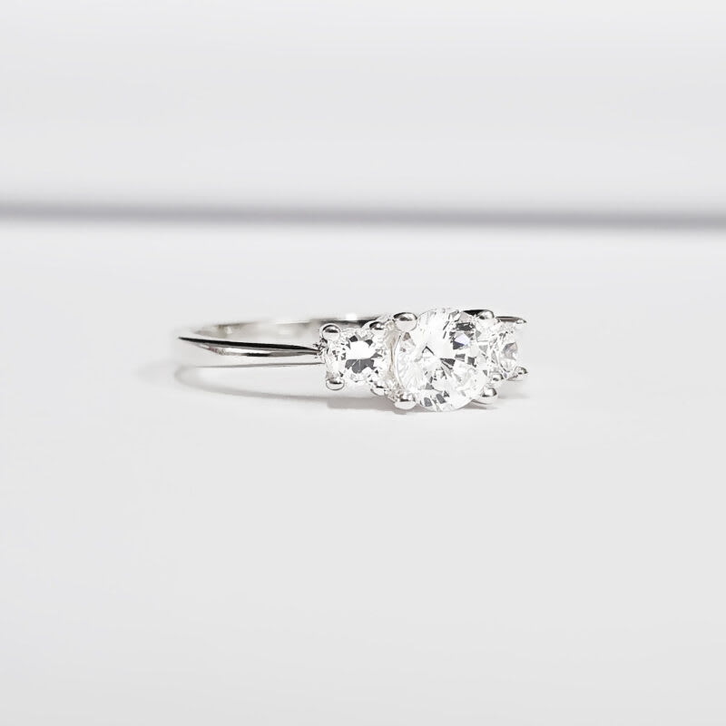 'Hestia' Moissanite trilogy engagement ring  — 3