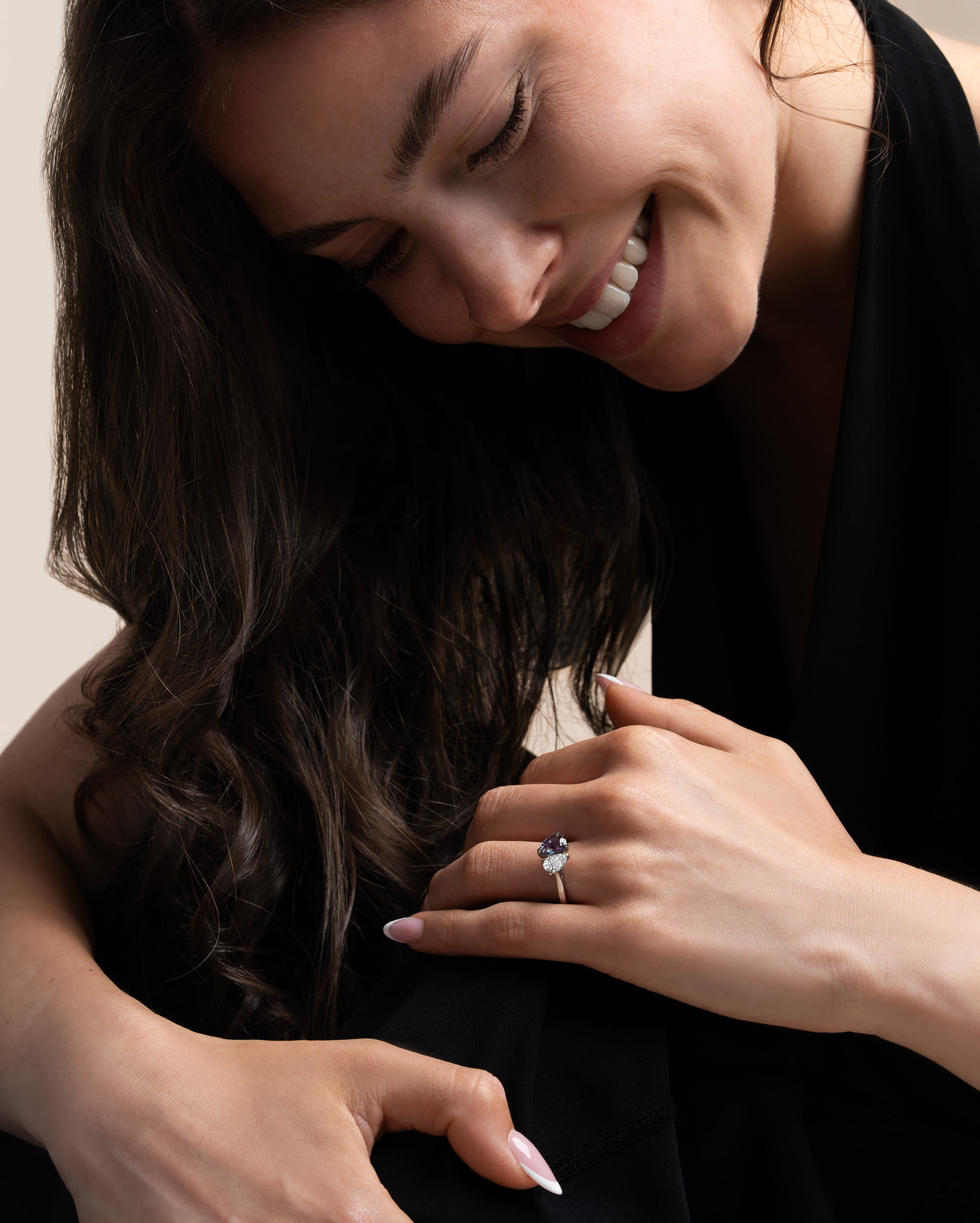 Toi Et Moi Alexandrite and Diamond ring — 2