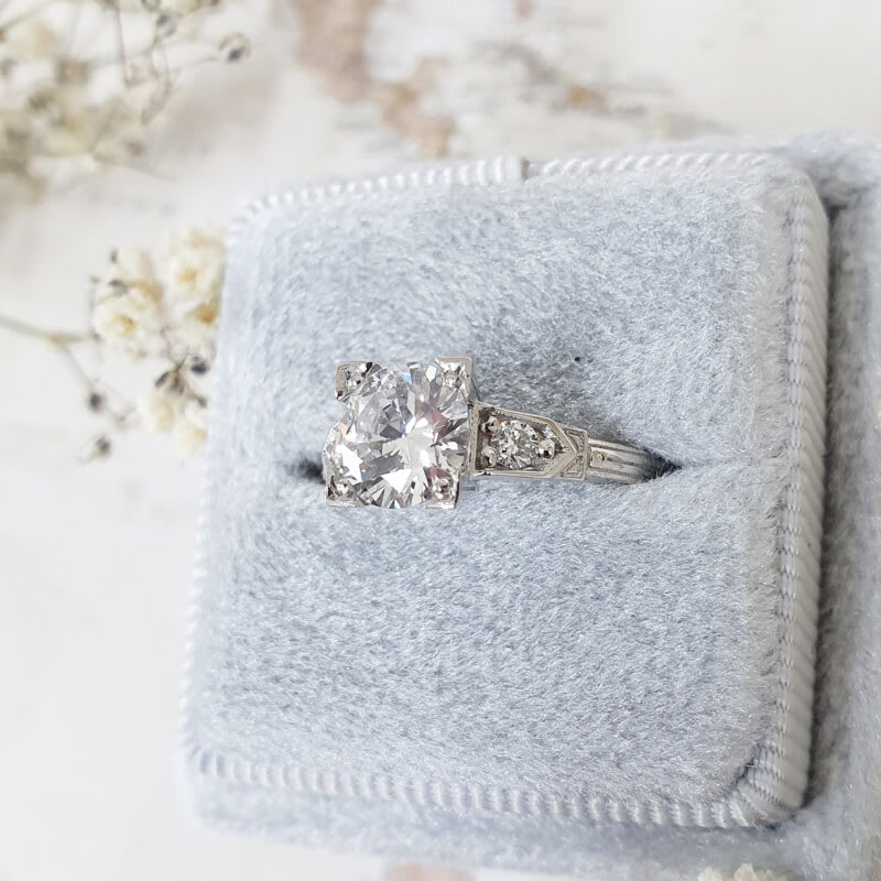 'Erté' 1920s inspired lab grown diamond engagement ring — 4