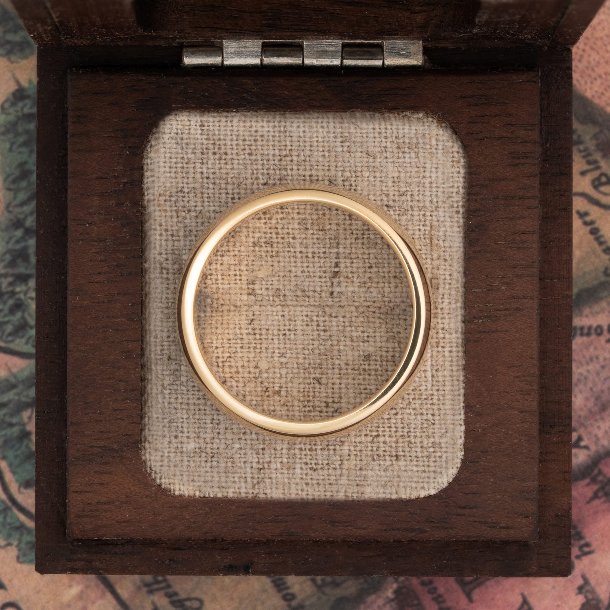 D Shape wedding band  - alternate view
