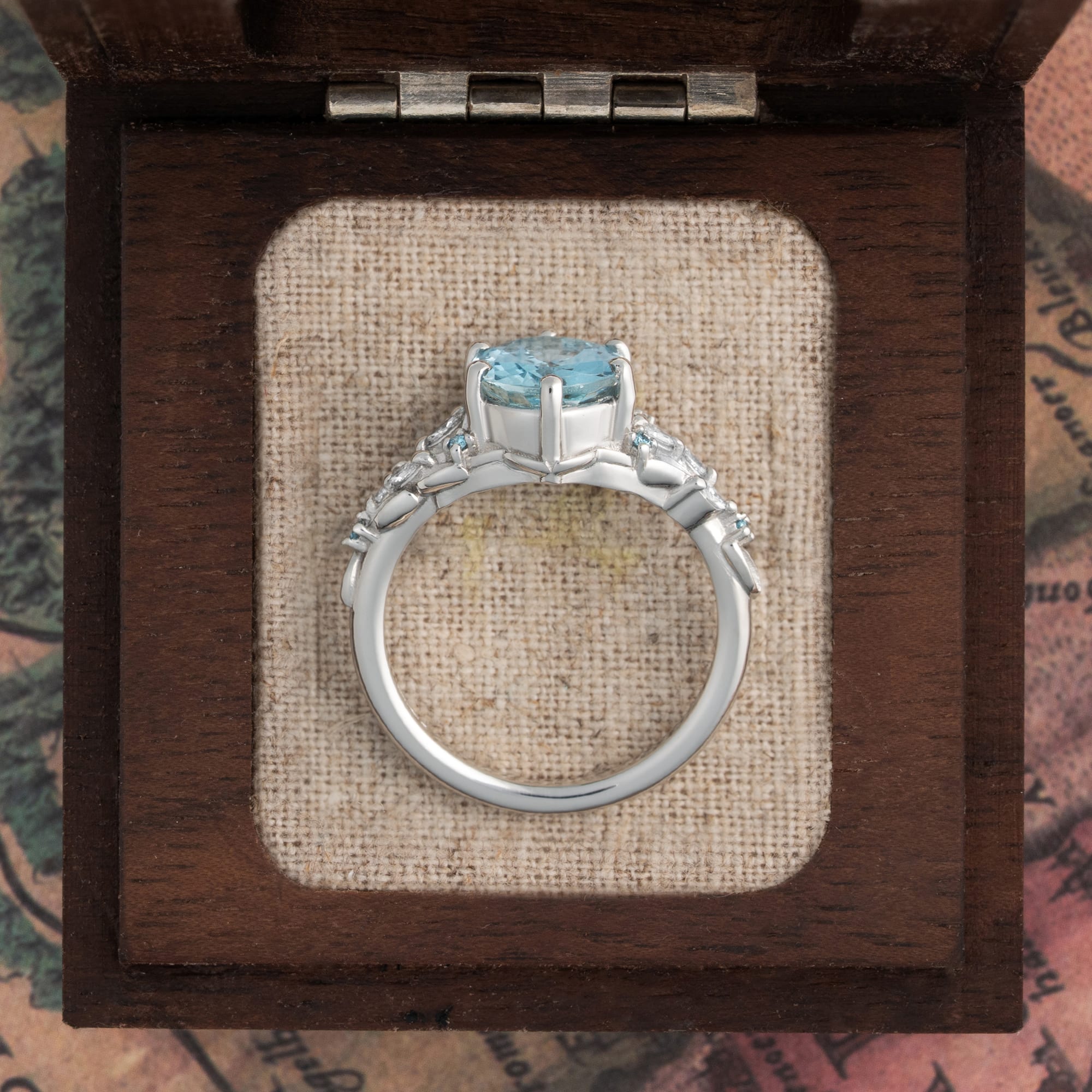 'Aurelyn' Aquamarine and diamond ring — 3