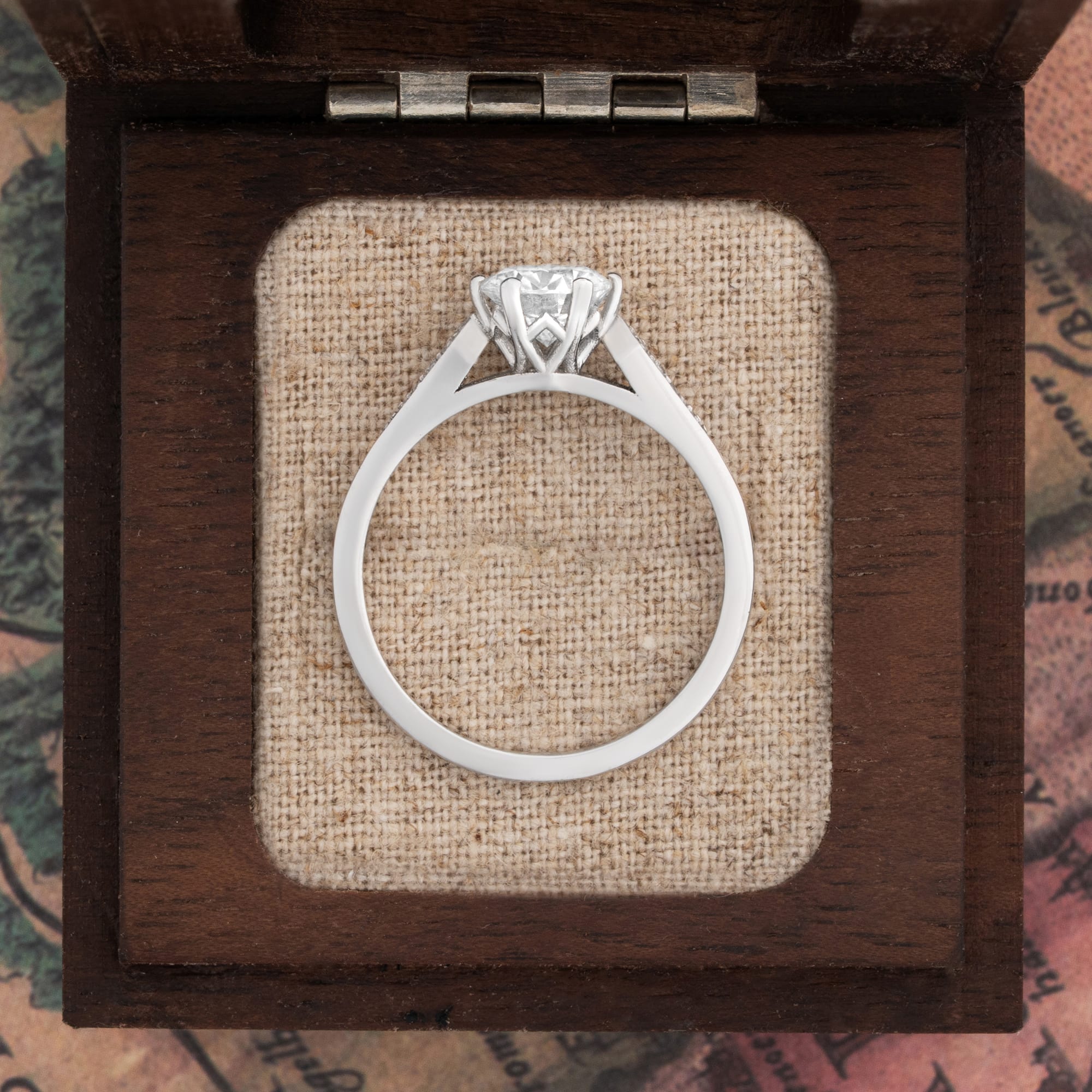 1920s inspired lab grown diamond ring — 4