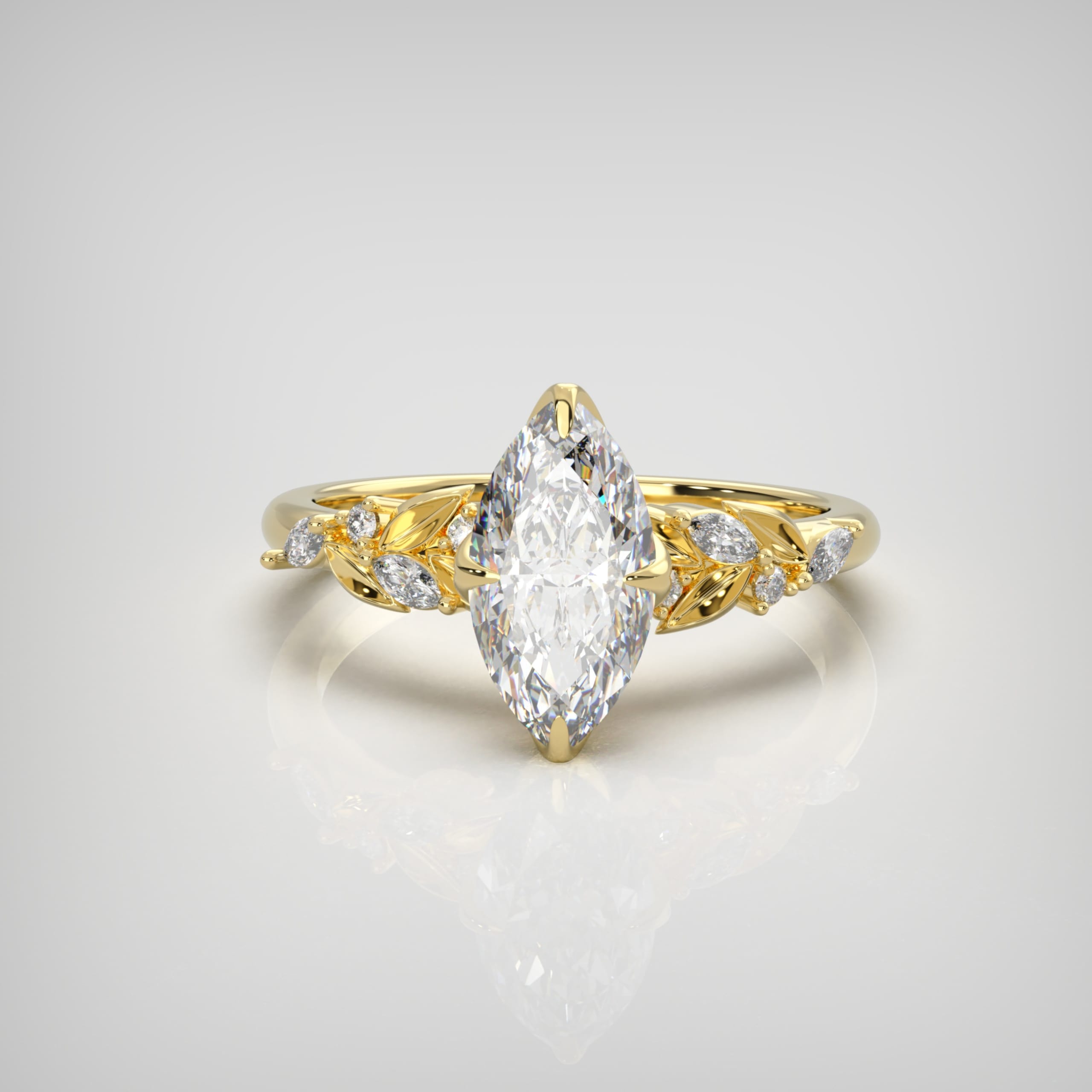 "Wildflower Whisper" Marquise Lab-grown Diamond Ring  — 1