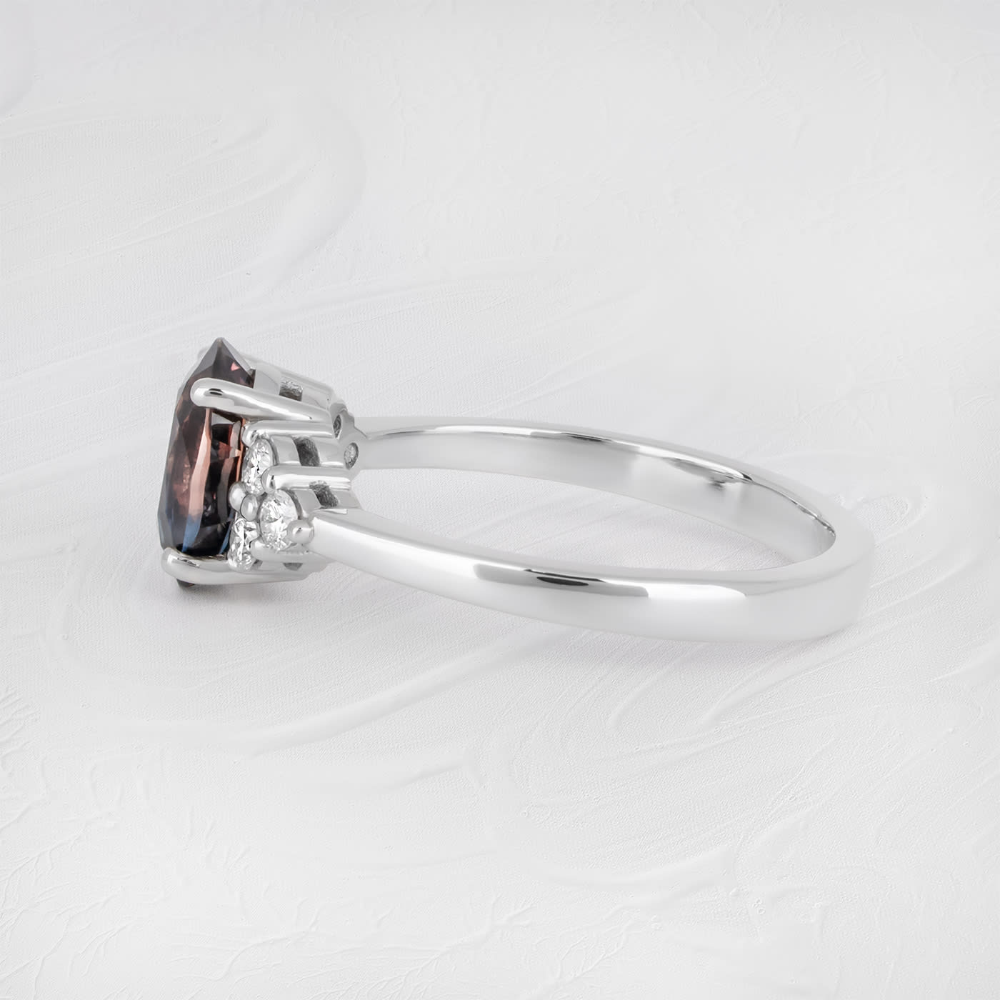 Unique parti sapphire and diamond ring — 4
