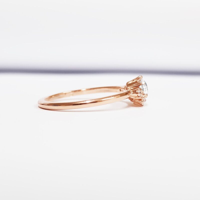 Lab grown diamond cluster ring — 3