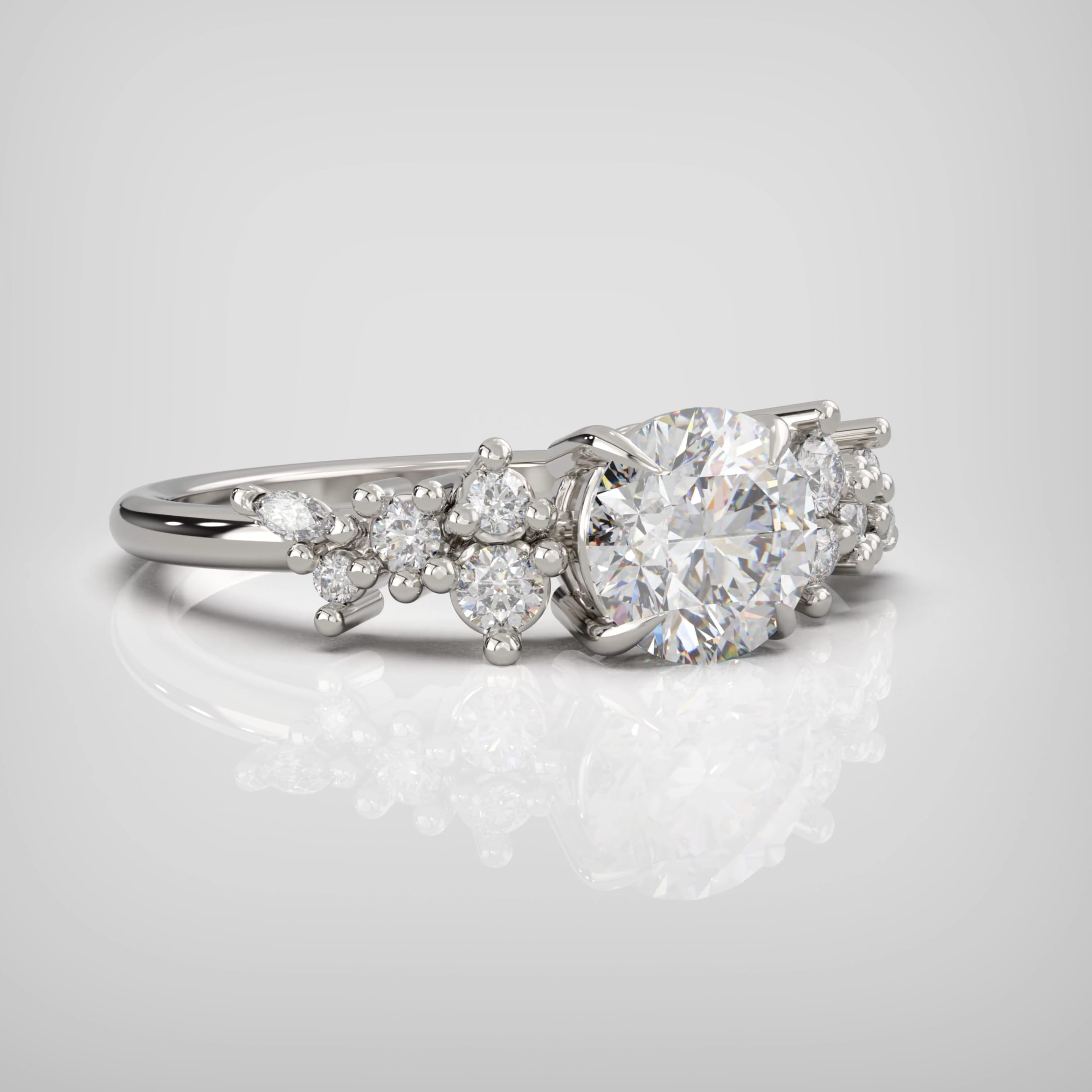 'Hazel' brilliant diamond ring - alternate view