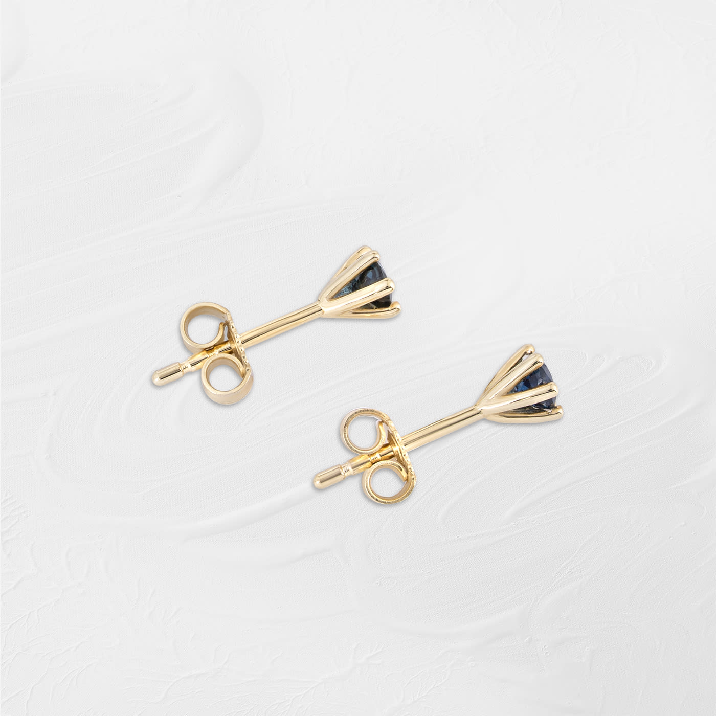 Natural sapphire stud earrings  — 3
