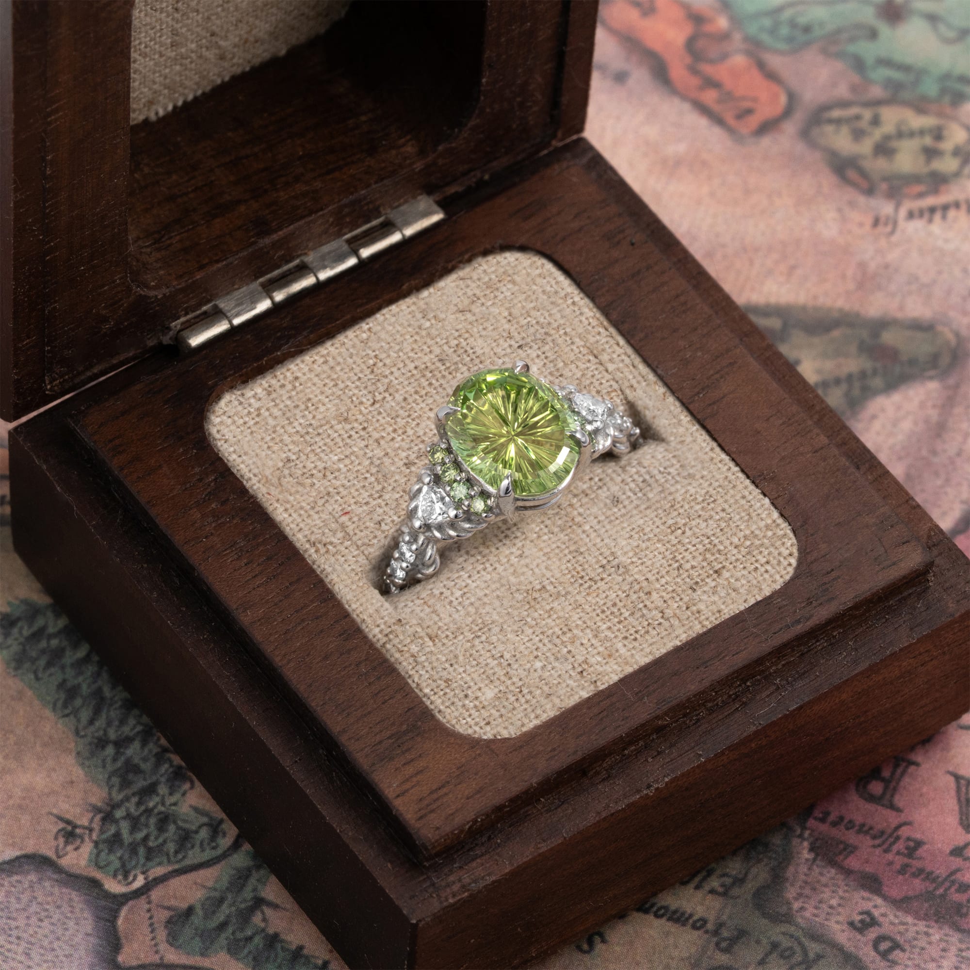 'The Siren' Starbrite tourmaline and diamond ring  — 3