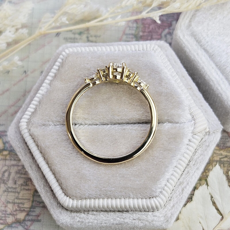 'Arlet' Lab grown diamond 5 stone ring in 18ct yellow gold — 5