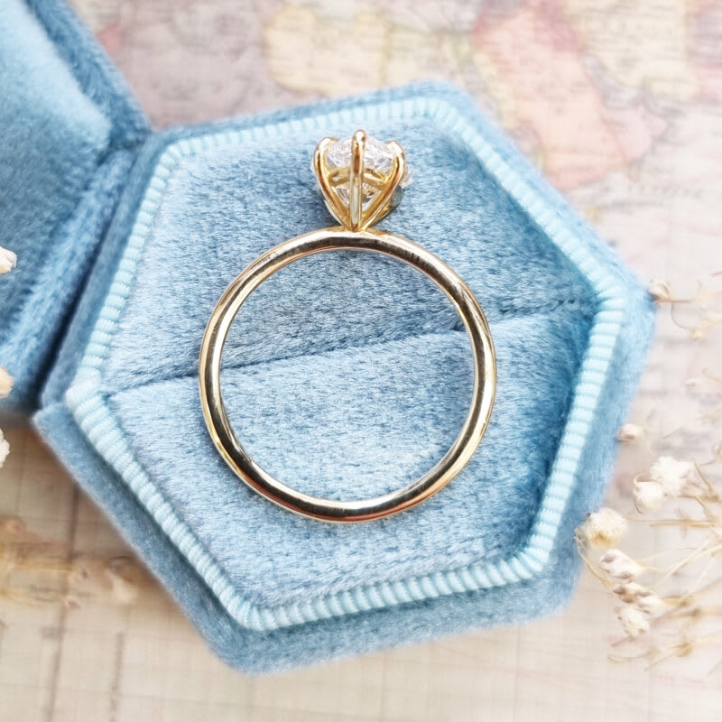 Pear cut lab grown diamond solitaire ring — 3