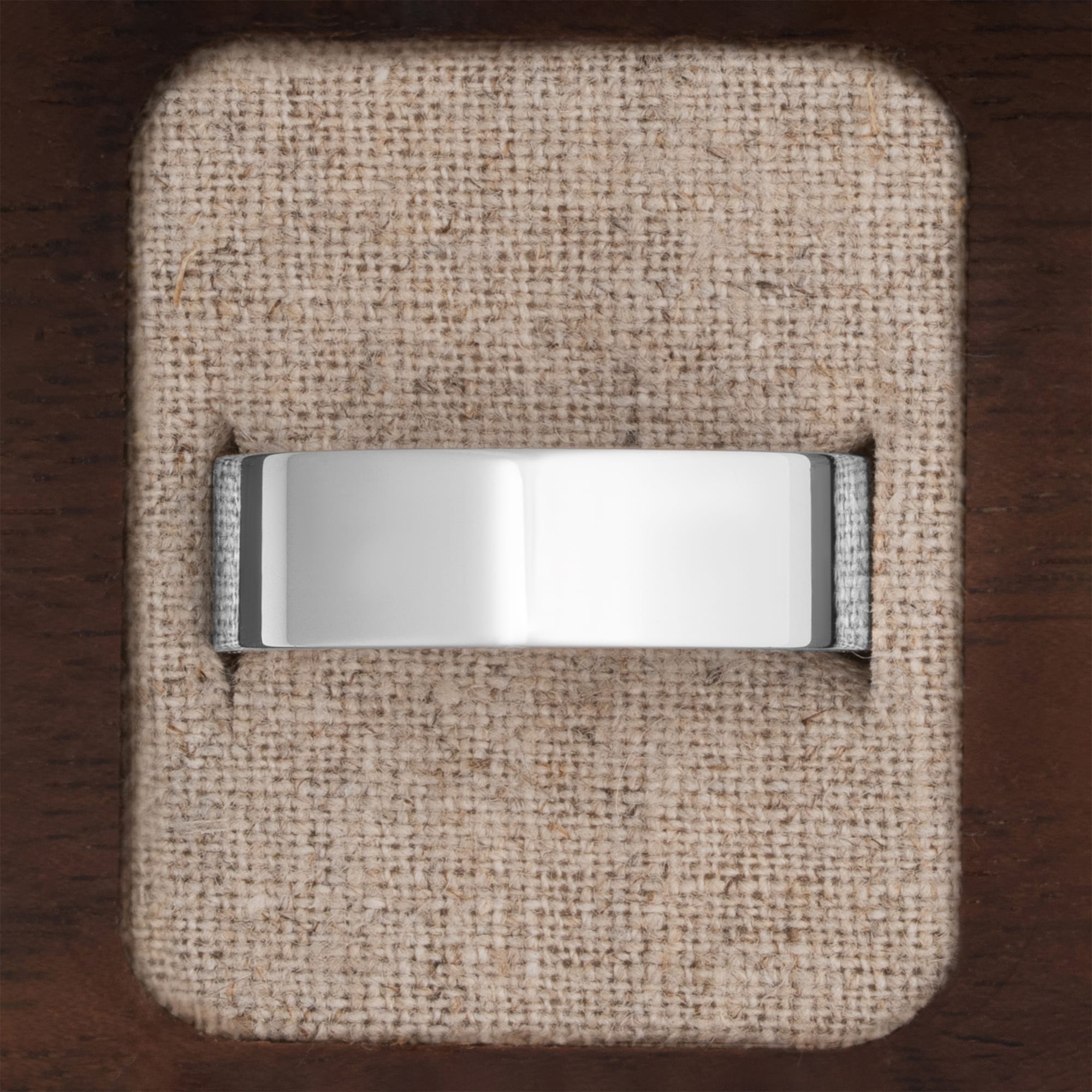 Flat court wedding band  - alternate view