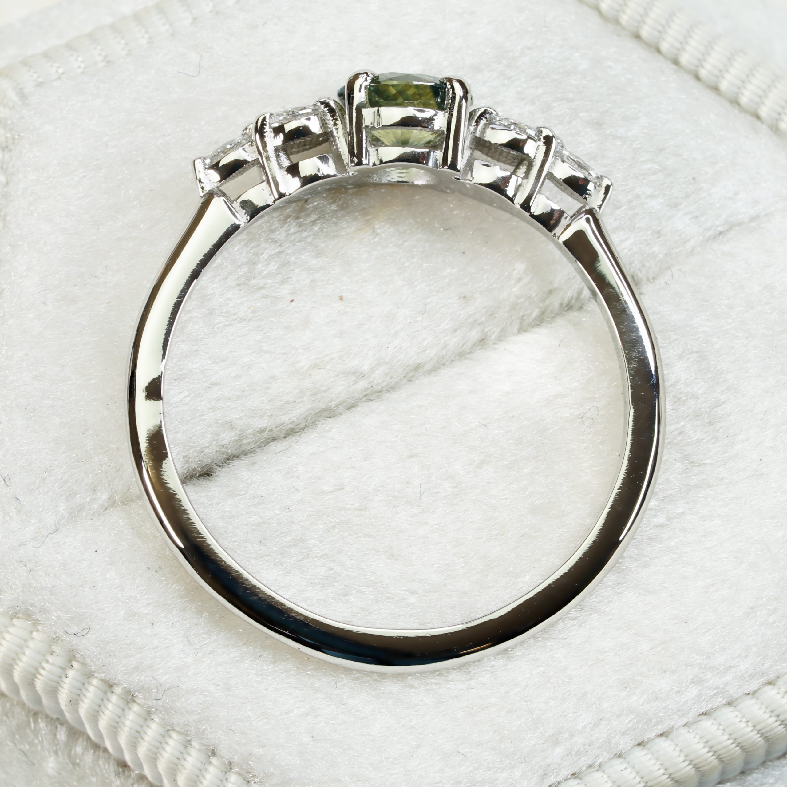 Bi colour precision sapphire and diamond ring — 2
