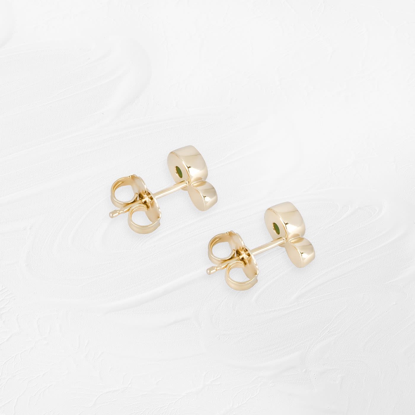 Two stone emerald and diamond earrings — 2