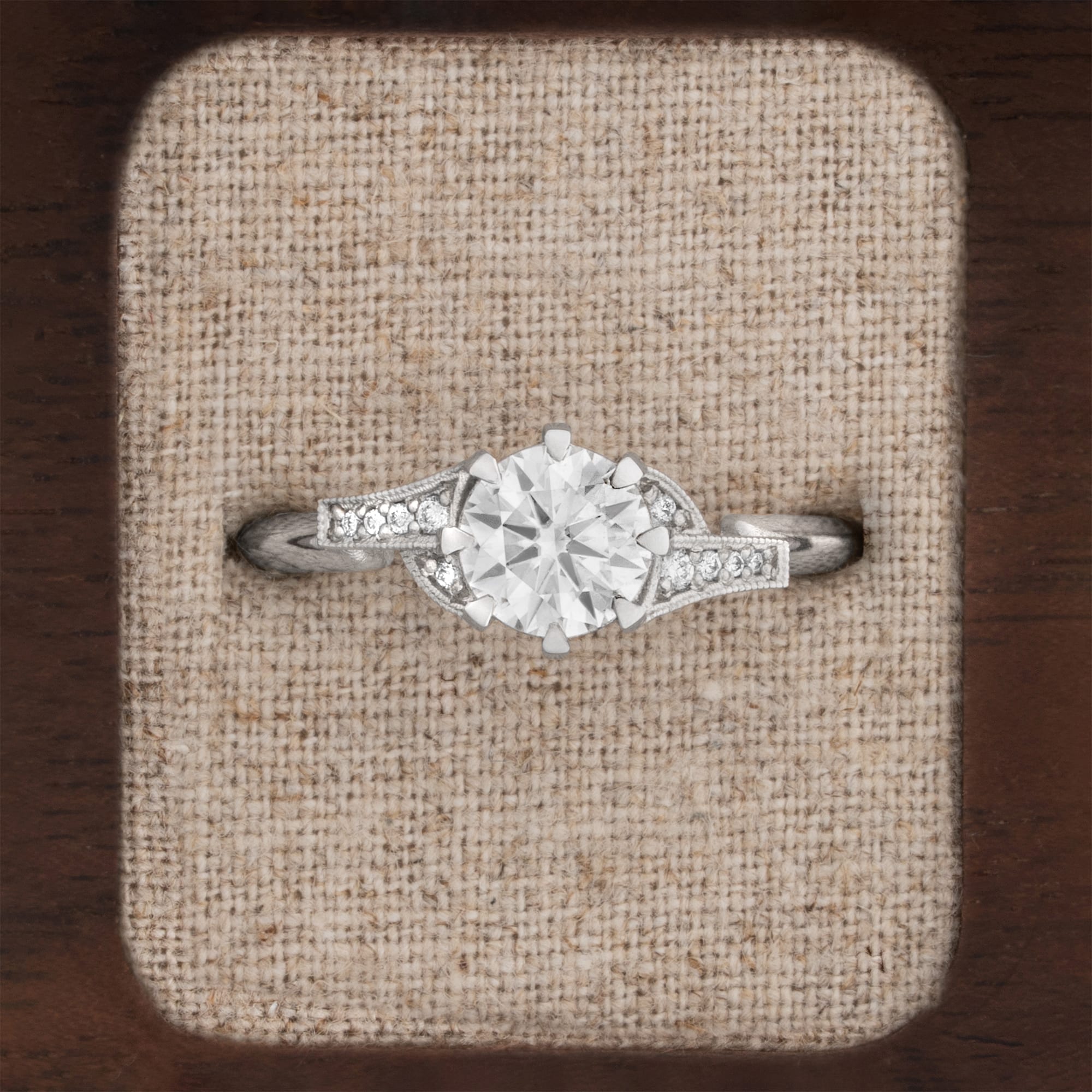 'Cora' Moissanite and diamond engagement ring — 5