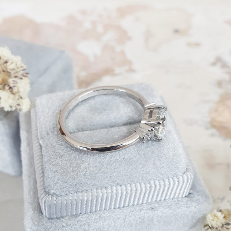 Art deco inspired lab grown diamond engagement ring — 4