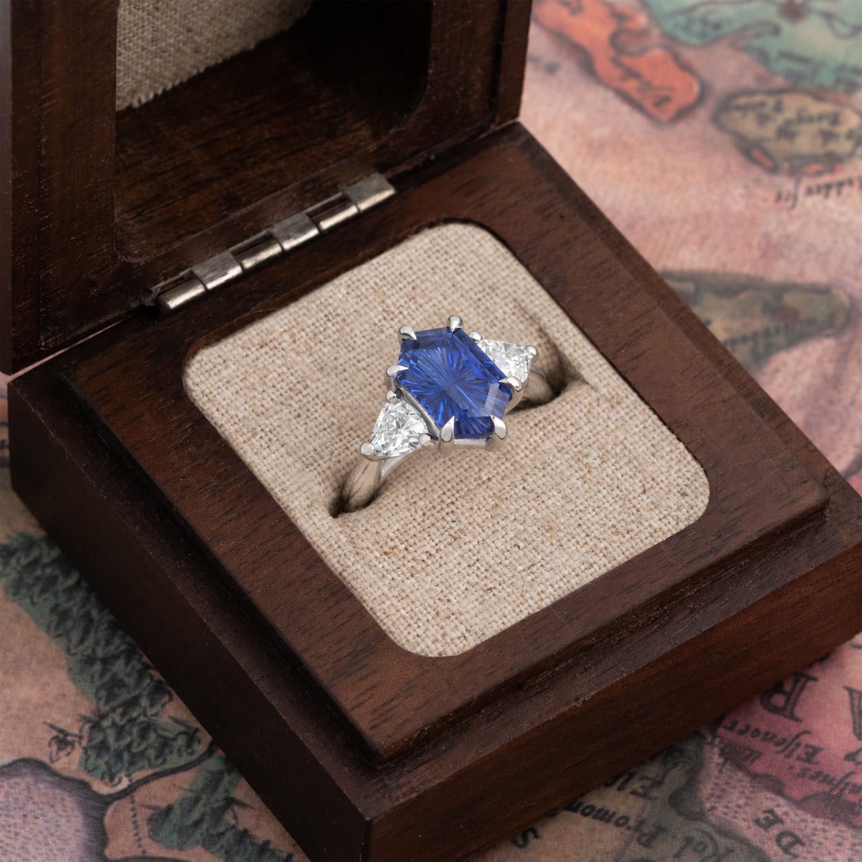 'Seraphina' Fantasy hexagon sapphire ring — 2