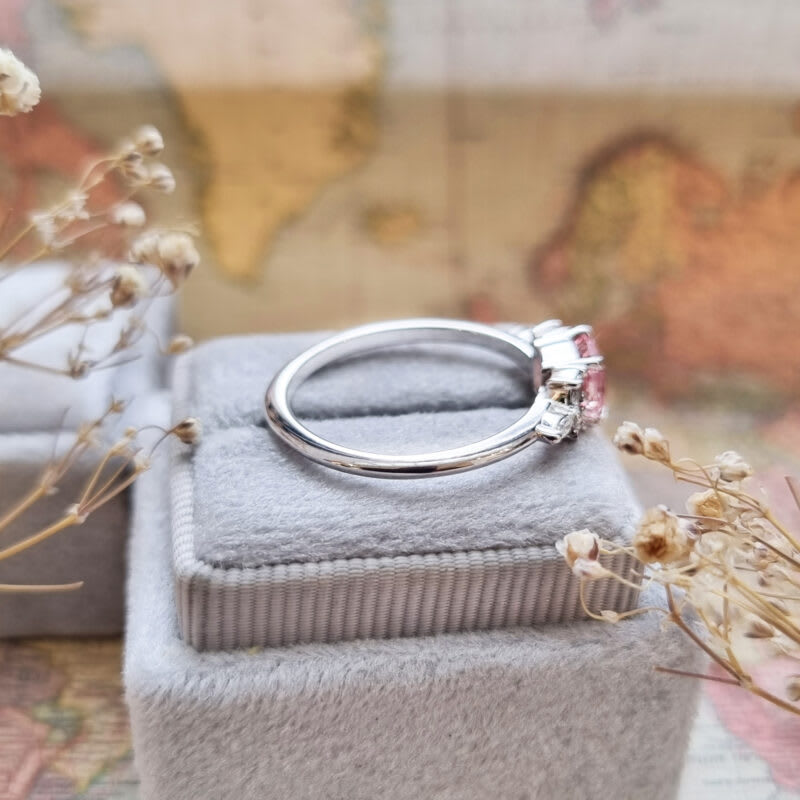 Chatham cushion champagne sapphire and diamond ring — 5
