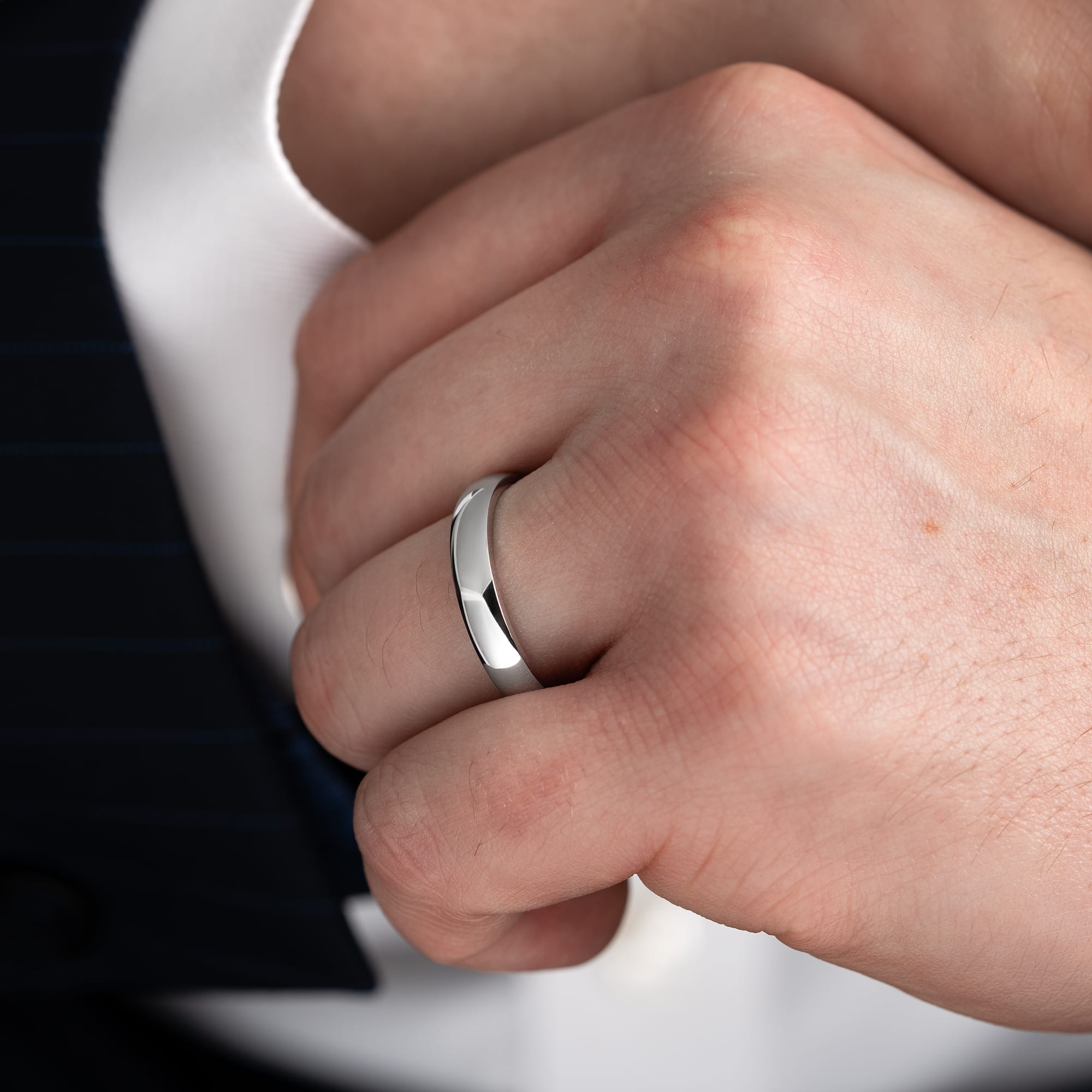 D Shape wedding band  — 1