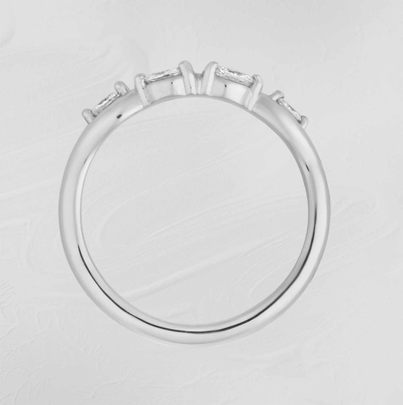 Shaped diamond wedding band — 2