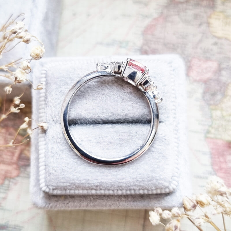 Chatham cushion champagne sapphire and diamond ring — 4